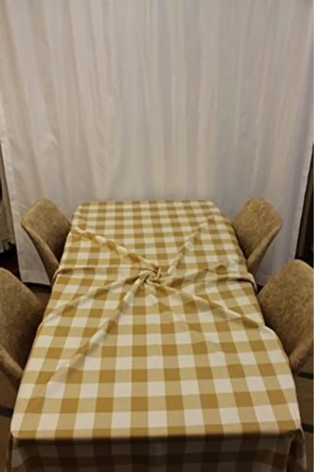 modaflux Renk Kare Desenli Full Akrilik Dokuma Masa Örtüsü 150x22