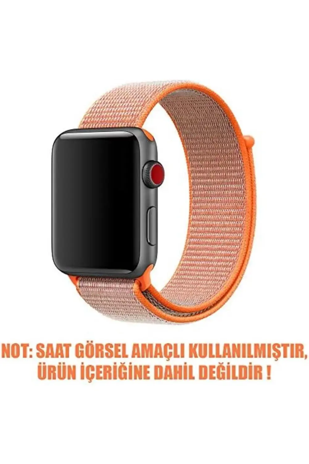 modaflux Series 3 42mm için Kordon Hasırlı Woven Spicy Orange pol