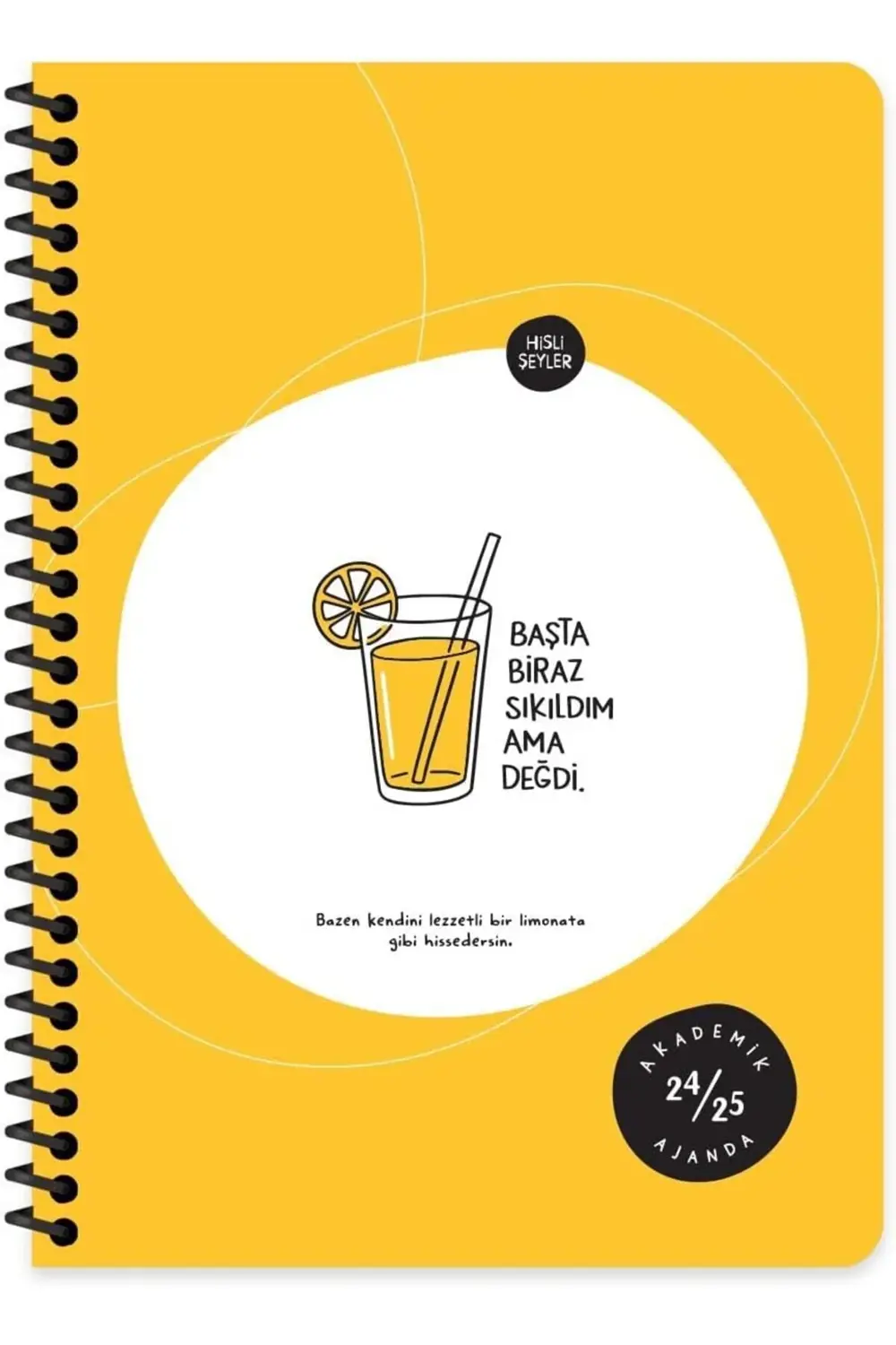 modaflux Şeyler A5 Spiralli Akademik Ajanda - Başta Sıkıldım poly