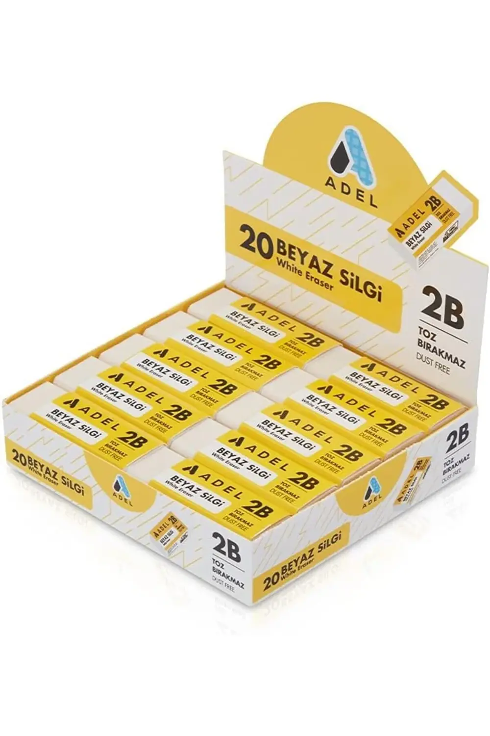 modaflux Soft Beyaz Dust- Silgi - Büyük Boy - 20 Adet polynova 39