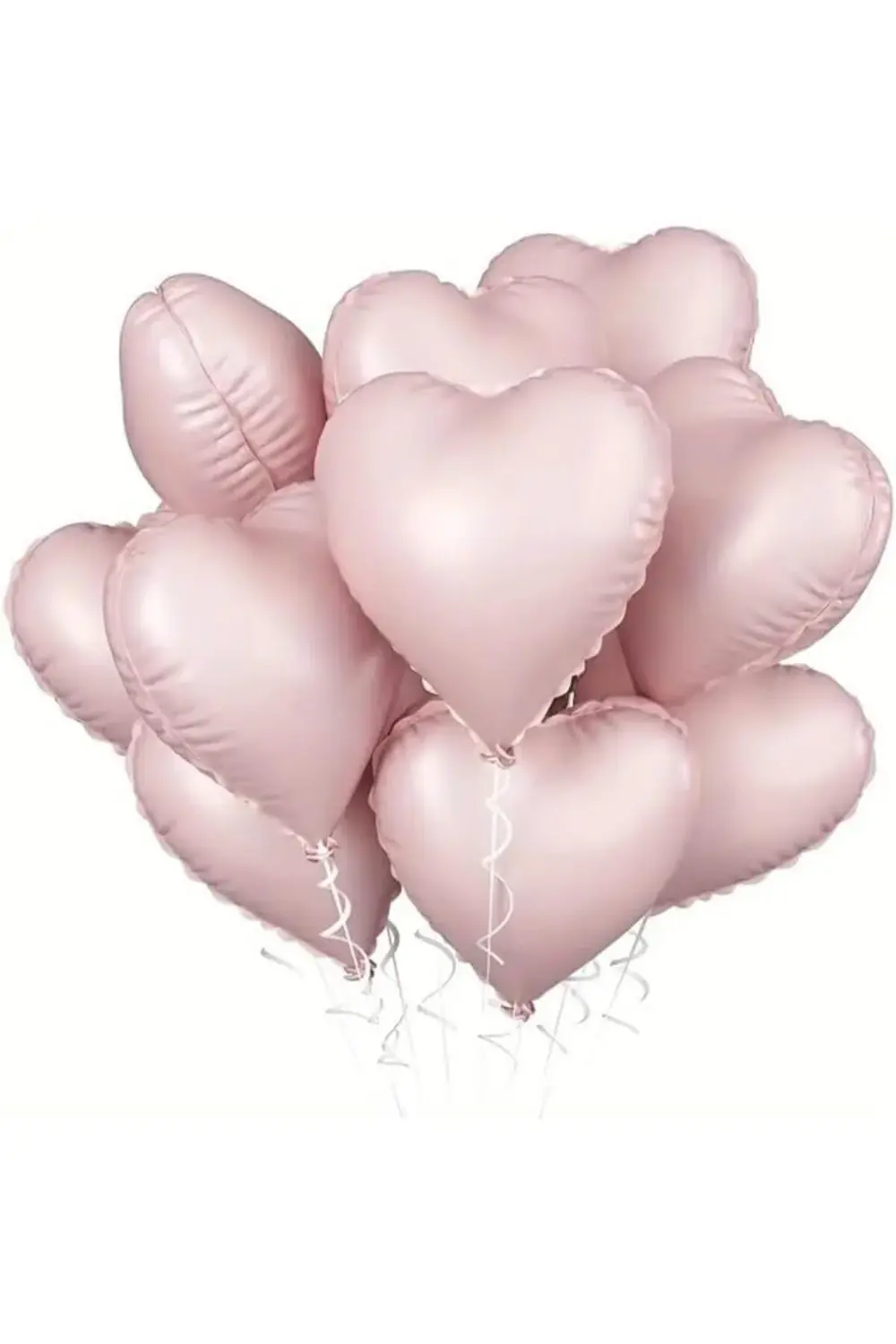 modaflux Soft Pembe Retro Kalp Folyo Balon 18 inç 5 Adet polynova