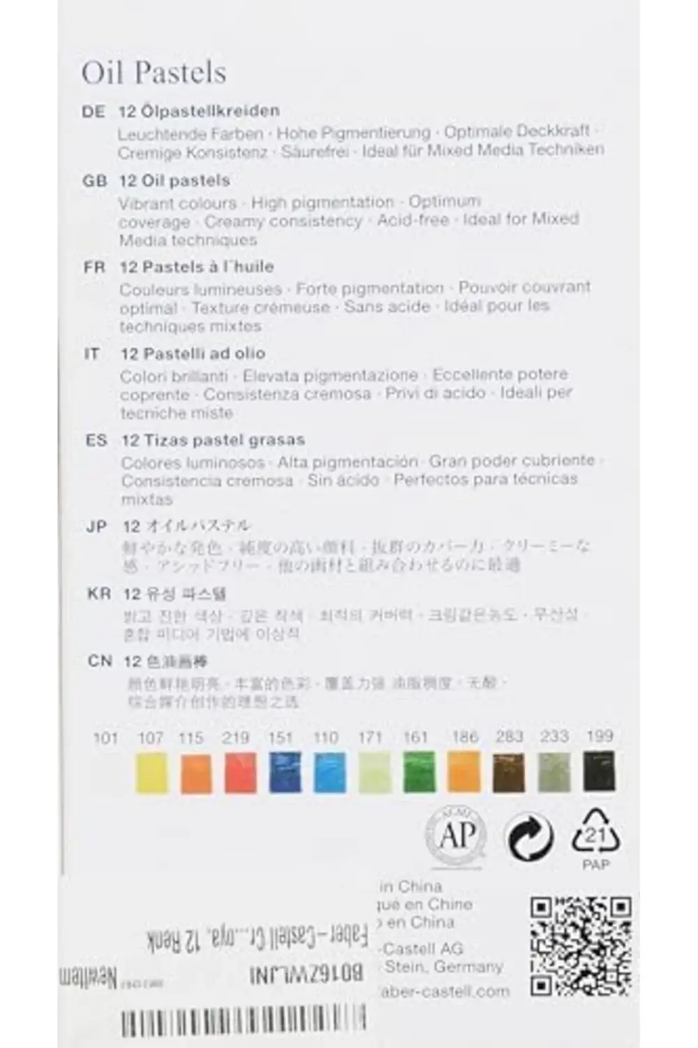 modaflux Studio Yağlı Pastel, 12 Renk polynova 395519