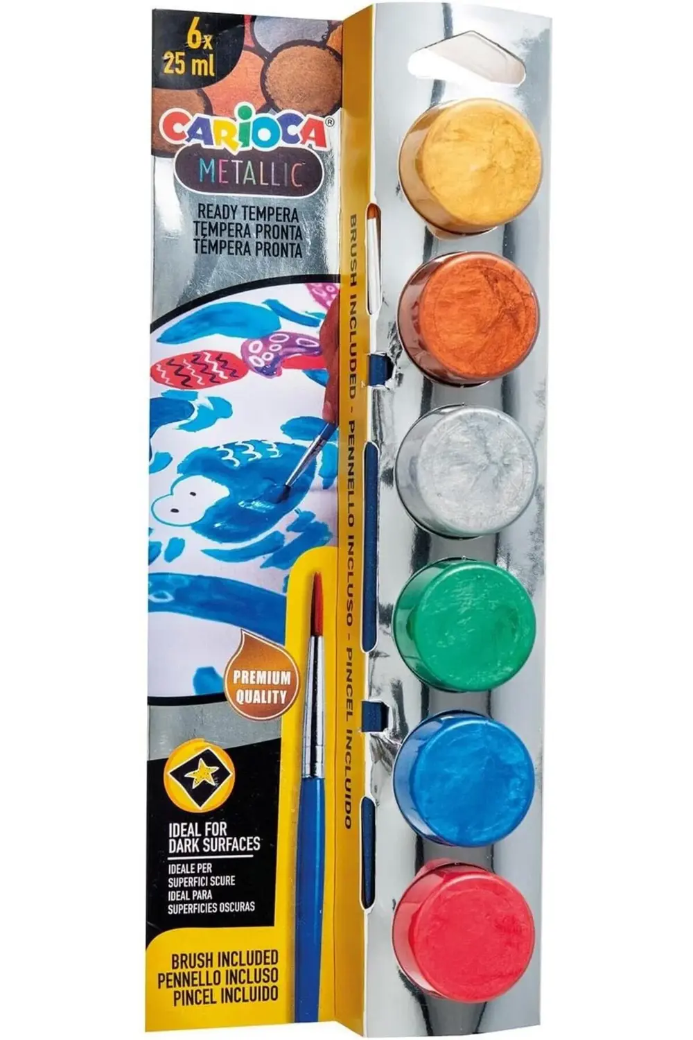 modaflux TEMPERA SÜPER YIKANABİLİR FIRÇALI 6 * 25 ML 6 RENK KARIŞ