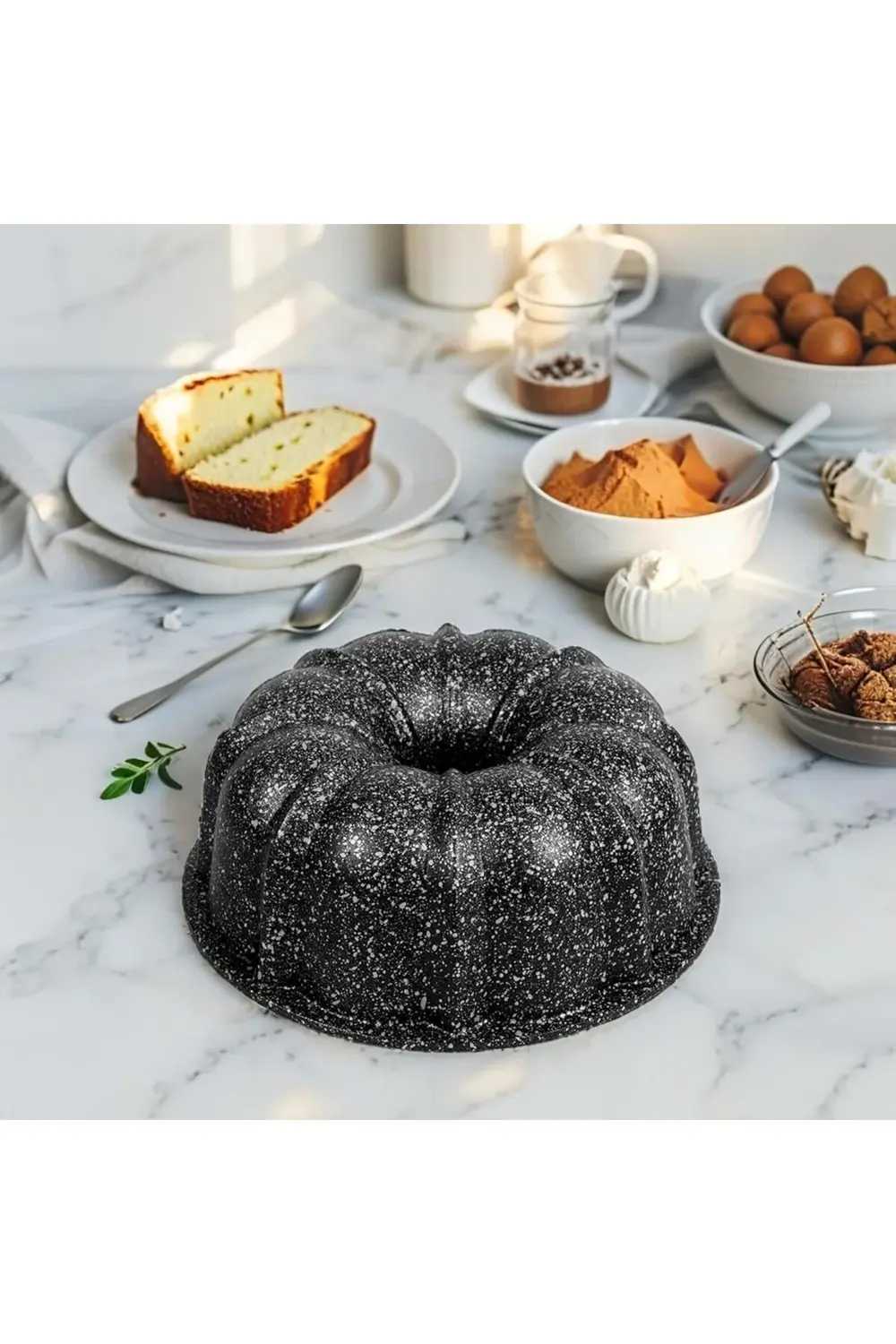 modaflux Thermo Döküm Gövdeli 24cm Granit Kaplama Klasik Kek Kalı