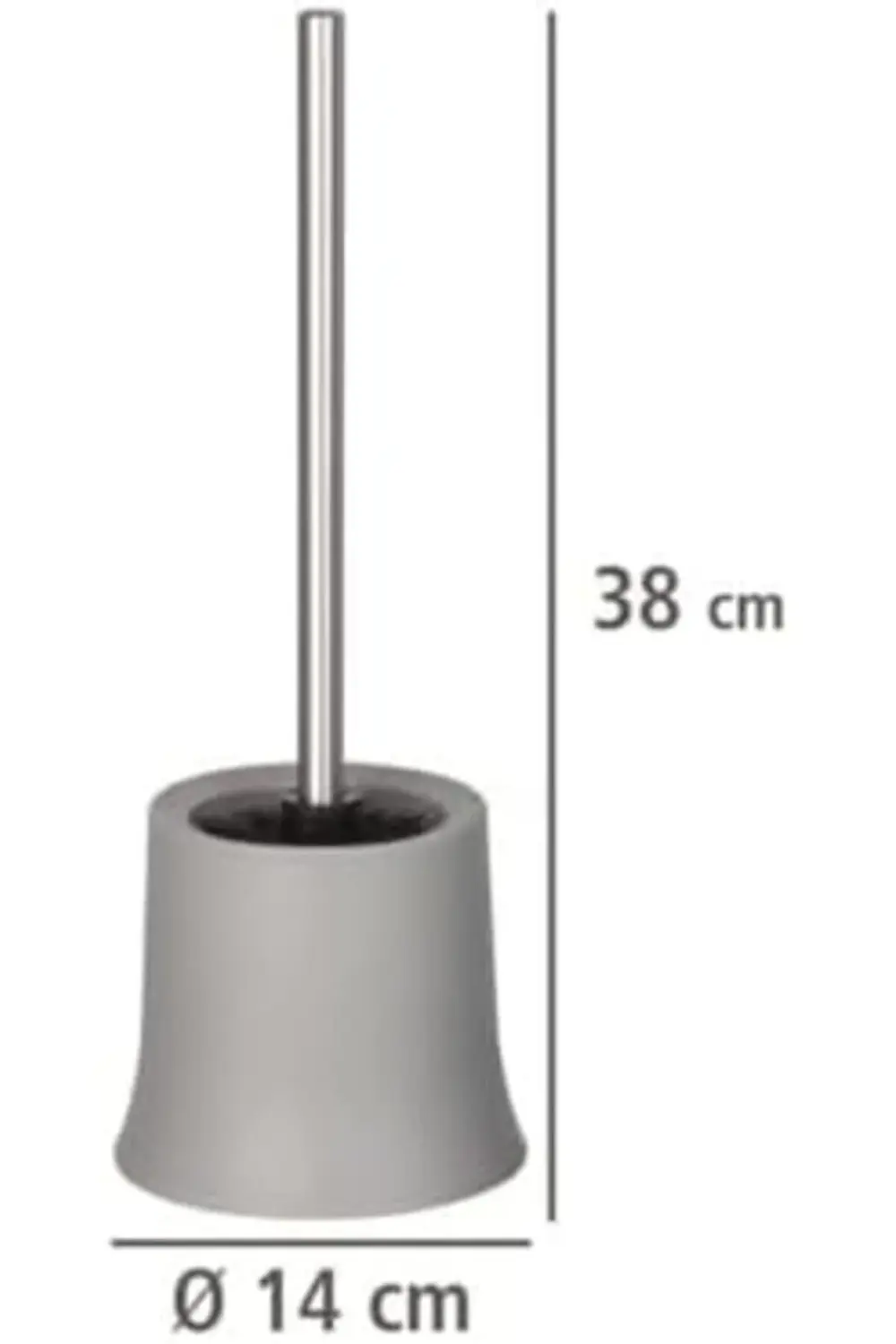 modaflux Tuvalet Fırçası Gri Paslanmaz polynova 395519