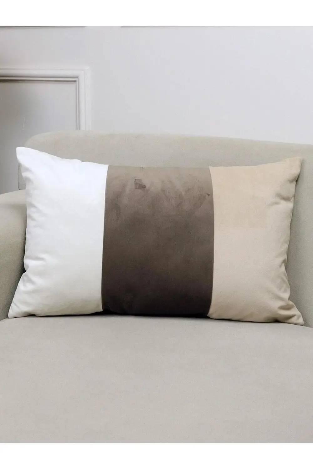 modaflux Üç Renk Kadife 35x55 Dikdörtgen Kırlent Kılıfı 35 x 55 p