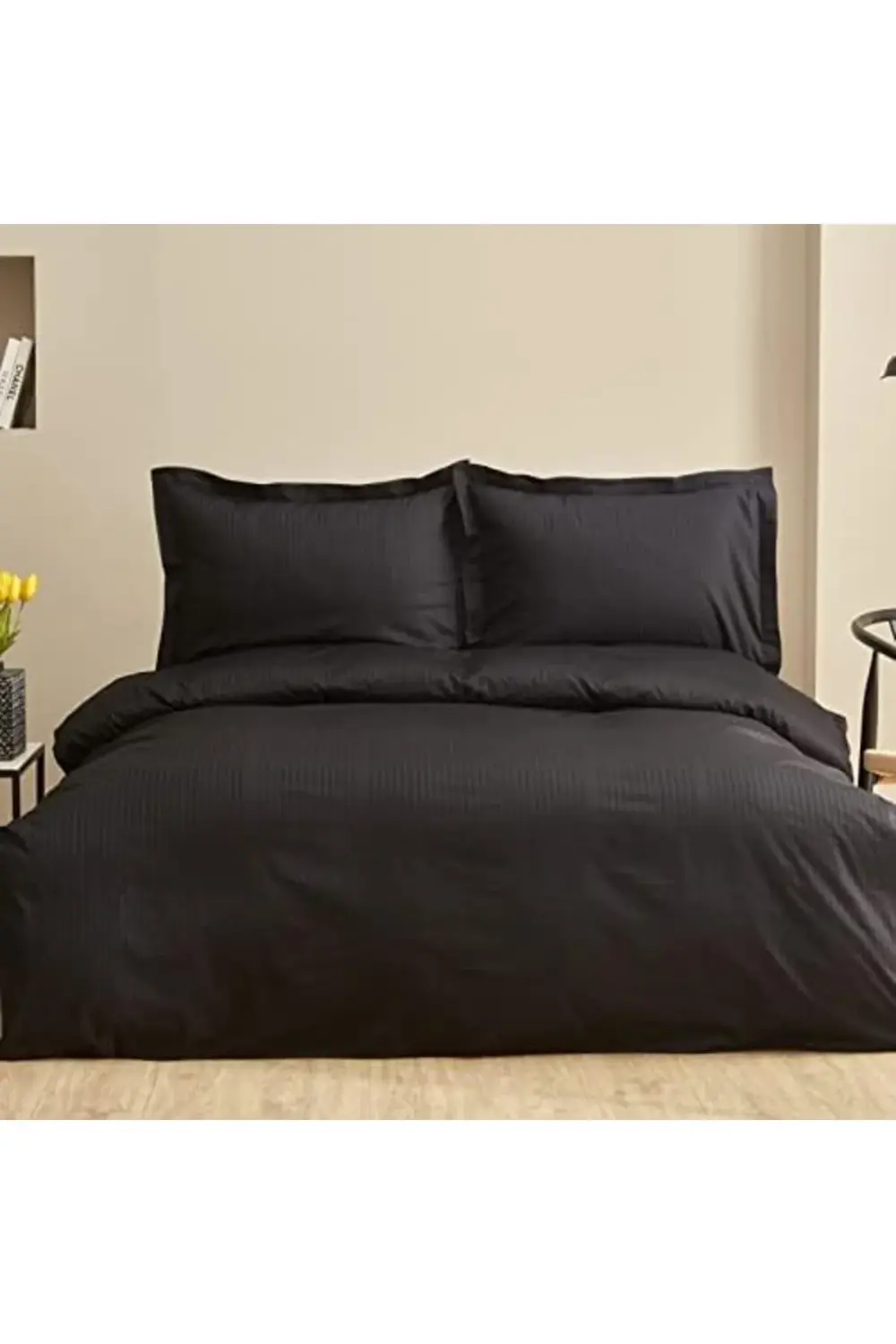 modaflux Uniq%100 Pamuk Çift Kişilik Nevresim Takımı Siyah polyno