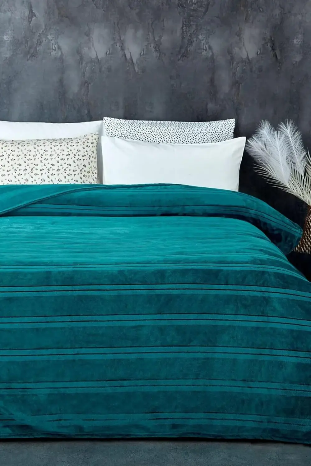 modaflux Yumuşak Çift Kişilik Battaniye 180x230 cm Turkuaz polyno