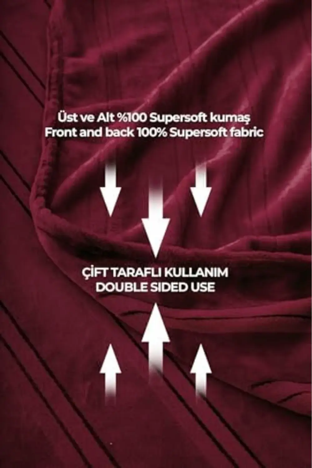 modaflux Yumuşak Tek Kişilik Battaniye 150x230 cm Kırmızı polynov