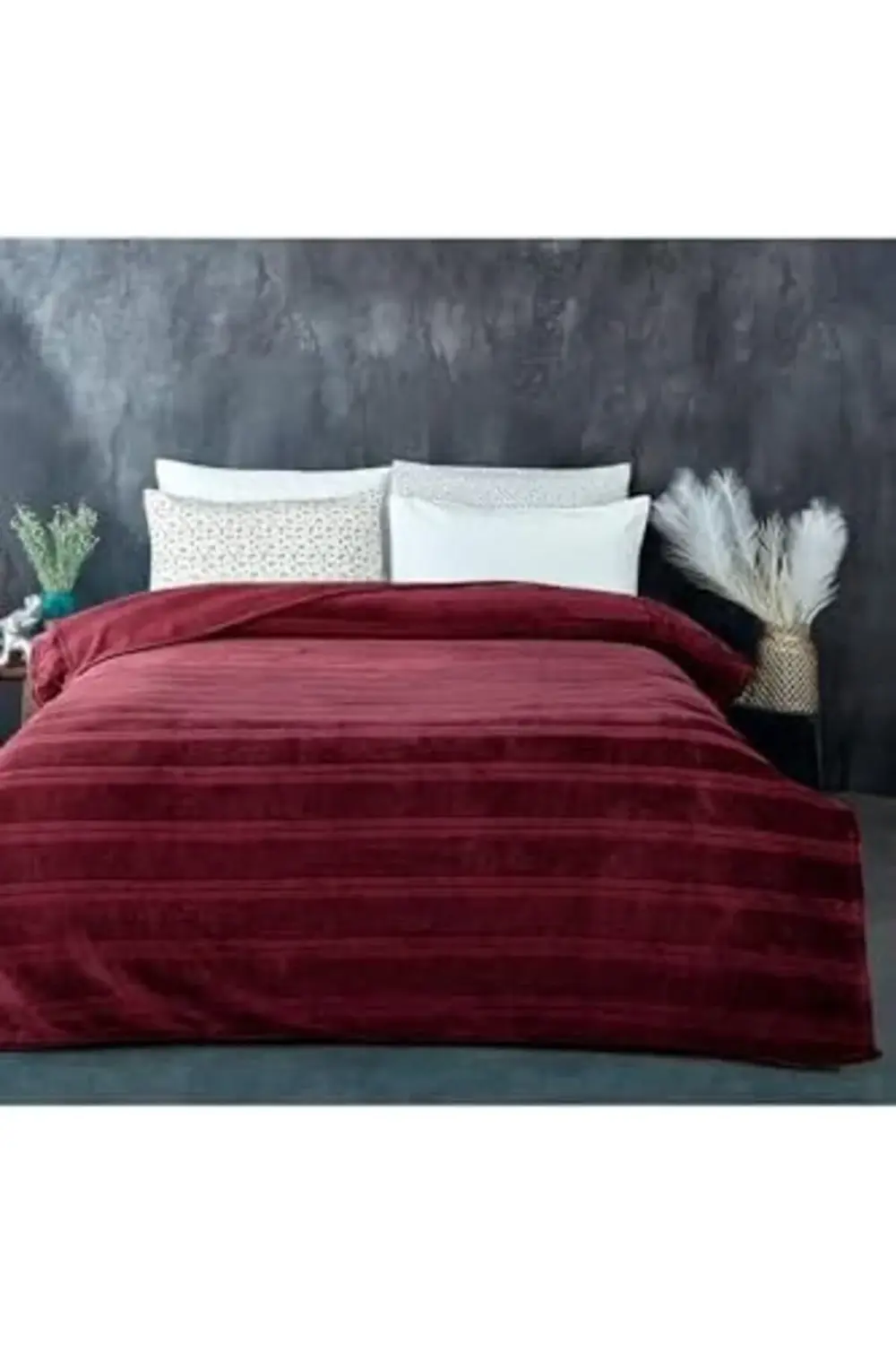 modaflux Yumuşak Tek Kişilik Battaniye 150x230 cm Kırmızı polynov