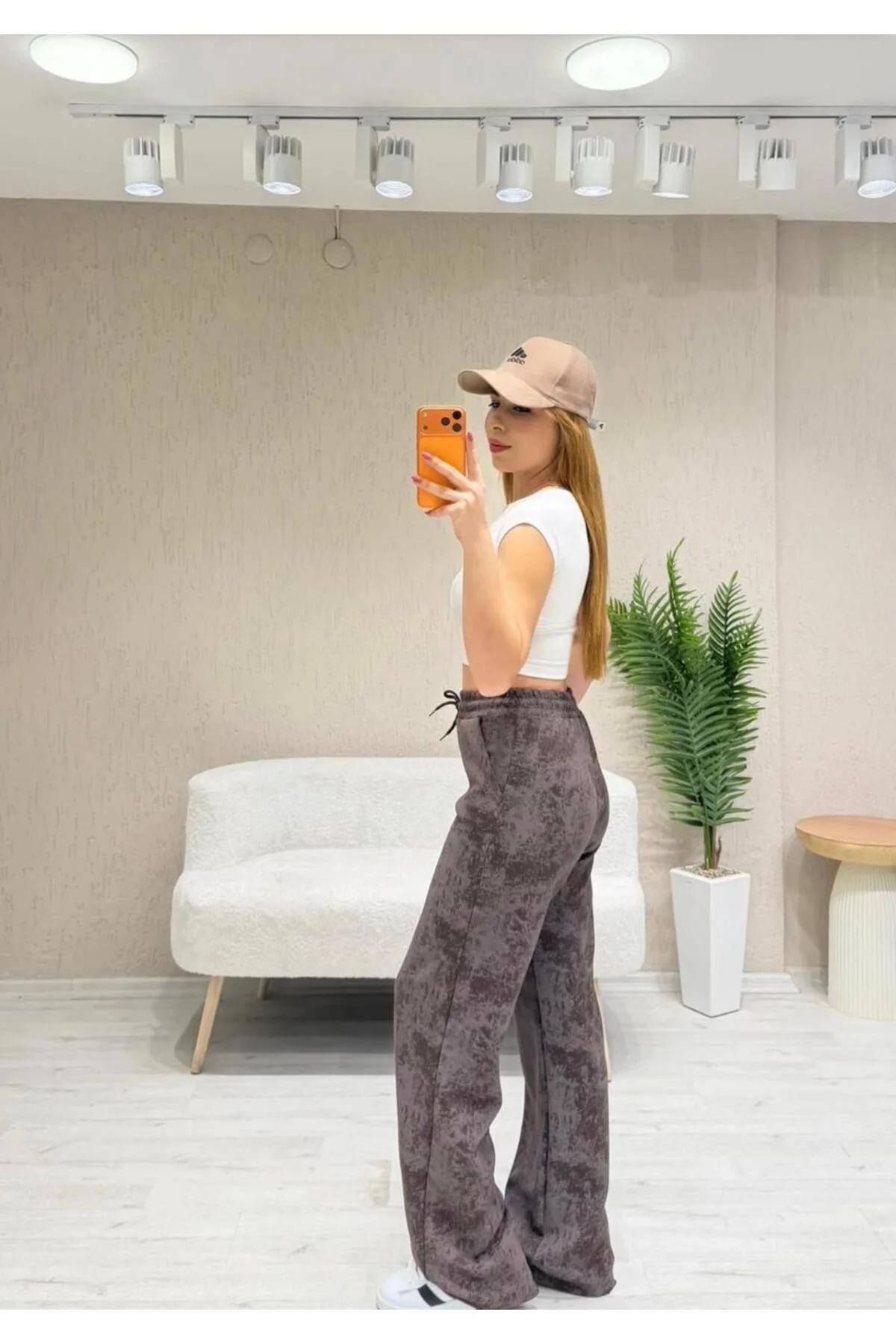 modal dokulu batik kadın pantolon