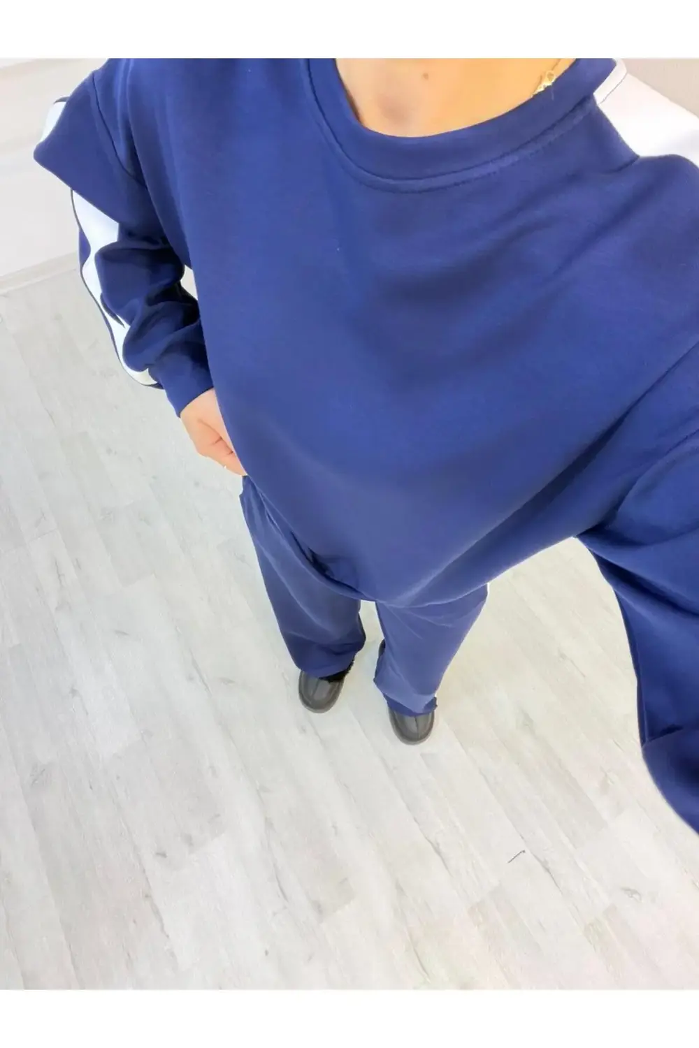 modal dokulu kalp nakış detaylı takım