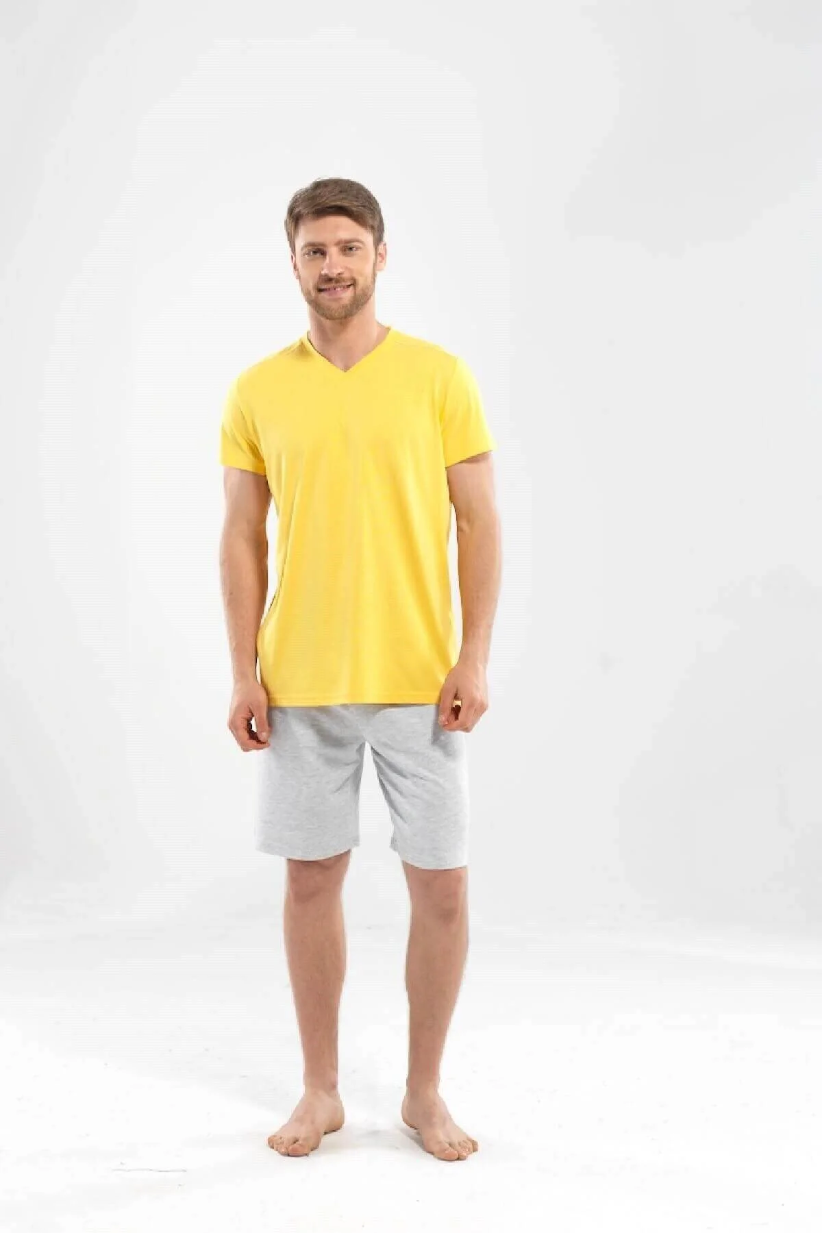 Modal Erkek V Yaka T-shirt