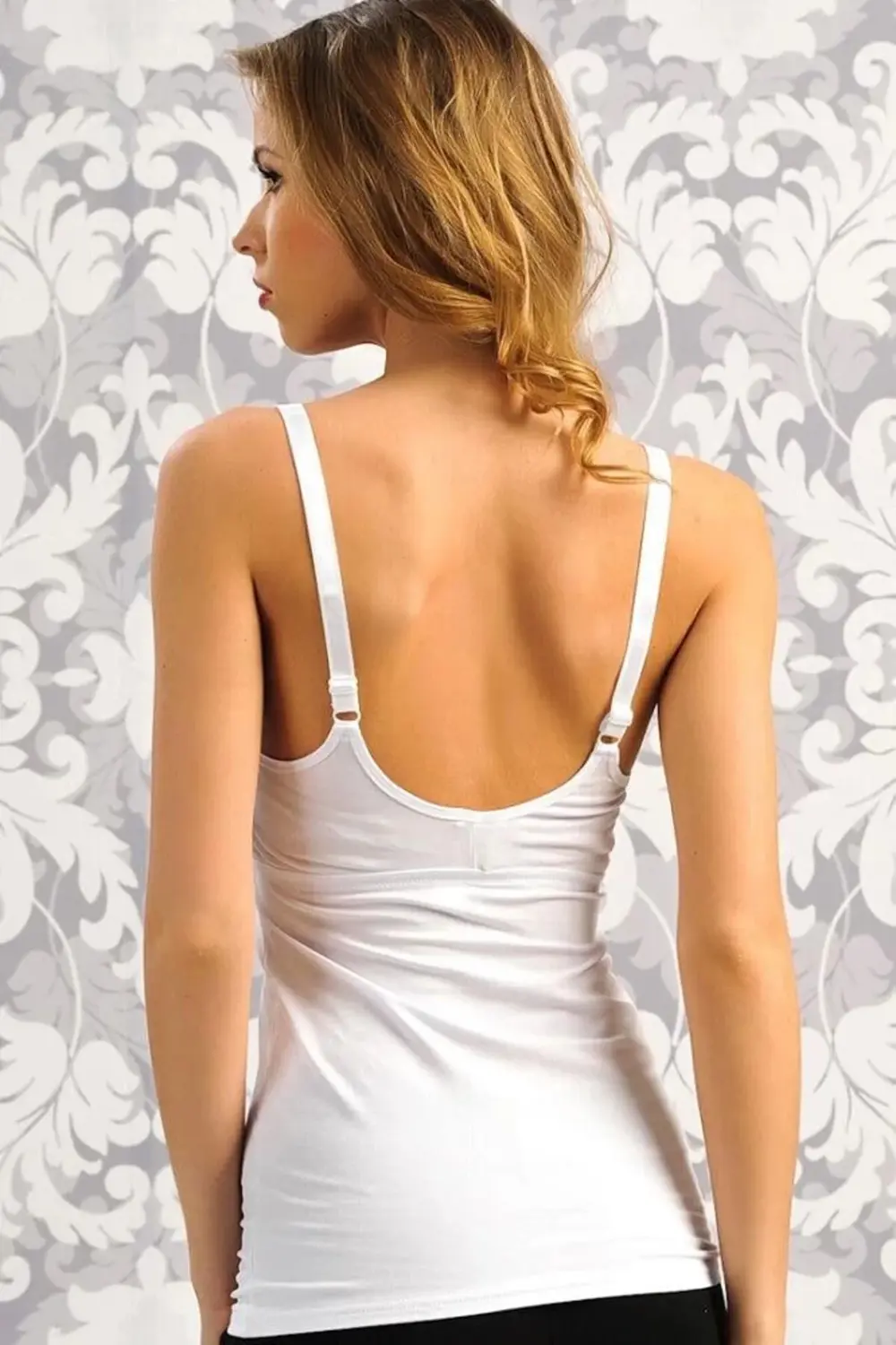 - Modal Pamuklu Lohusa Önden Açılan Beyaz Emzirme Atleti