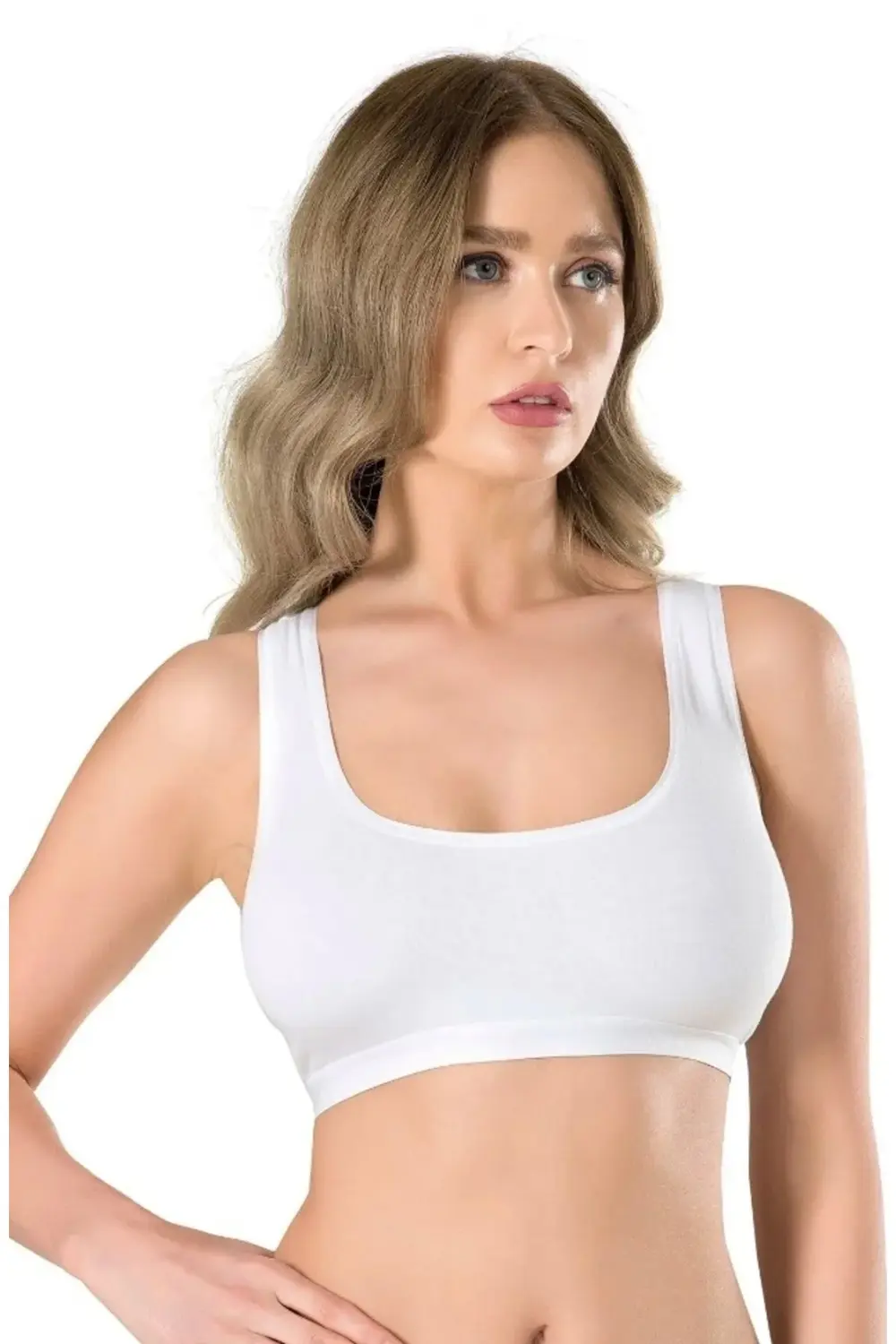 Modal Sporcu Büstiyer Sütyen 1010 Beyaz