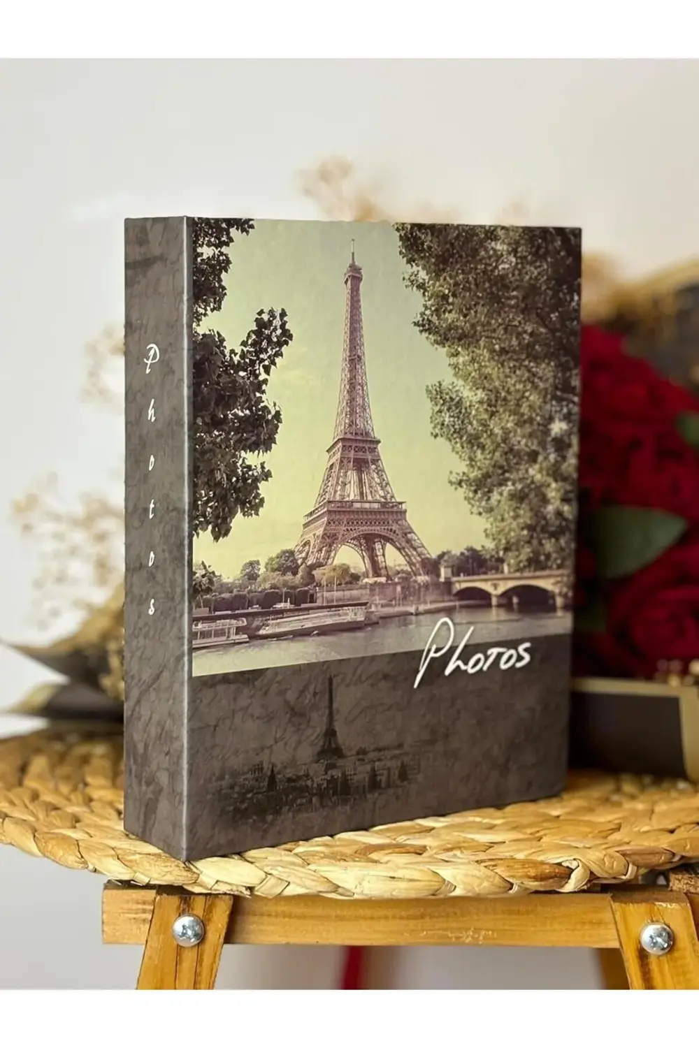 modashine 10 x 15 CM 200'lük Eyfel Kulesi Desenli Fotoğraf Albümü