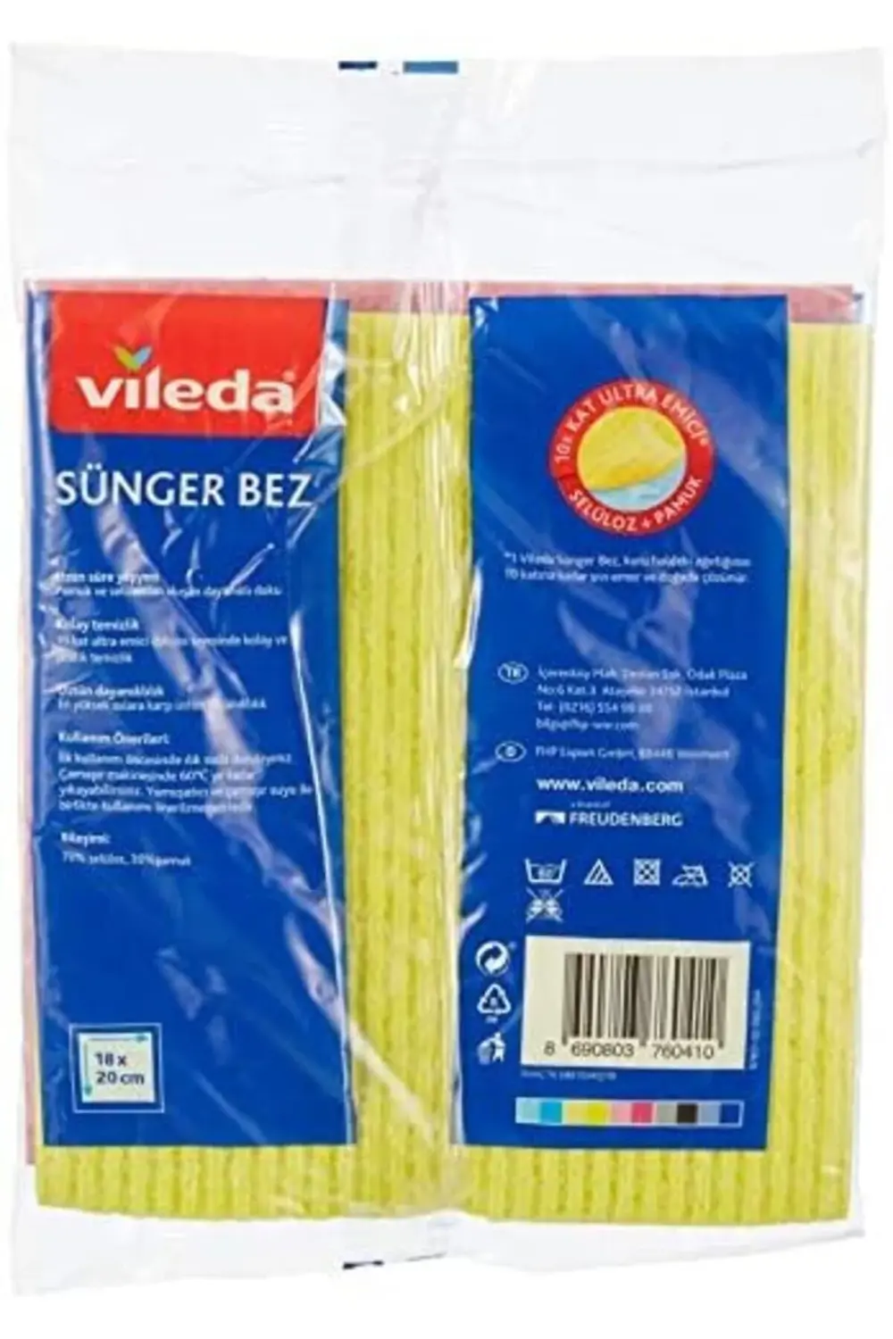 modashine 141161 Sünger Bez, Ekstra dayanıklı, Çok amaçlı, 3'lü P