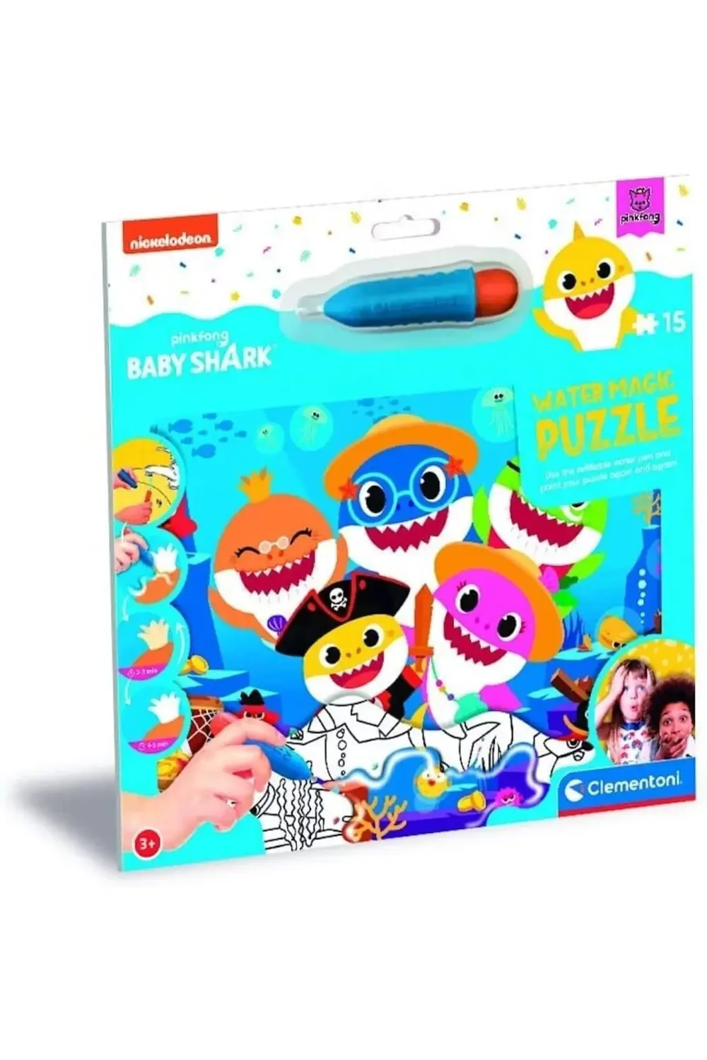 modashine - 22241-15 Parça Water Frame Puzzle - Baby polymix 1171