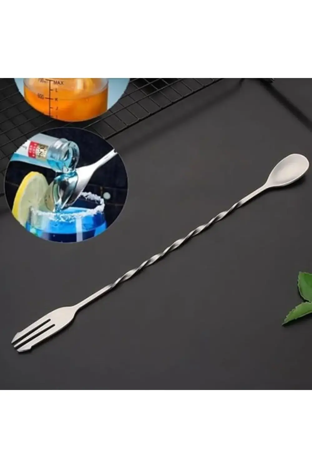 modashine 304 Çelik 32 Cm Çift Başlı Barmen Kokteyl Karıştırma Ka