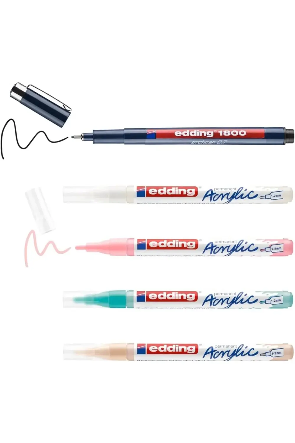 modashine 5300 İnce Uçlu Akrilik Markör ve 1800 Teknik Çizim Kale