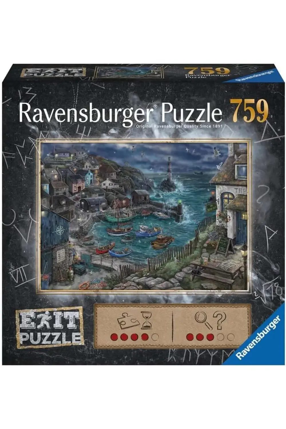 modashine 759 Parça EXIT Puzzle - Balıkçı Kasabası Bulmaca polymi