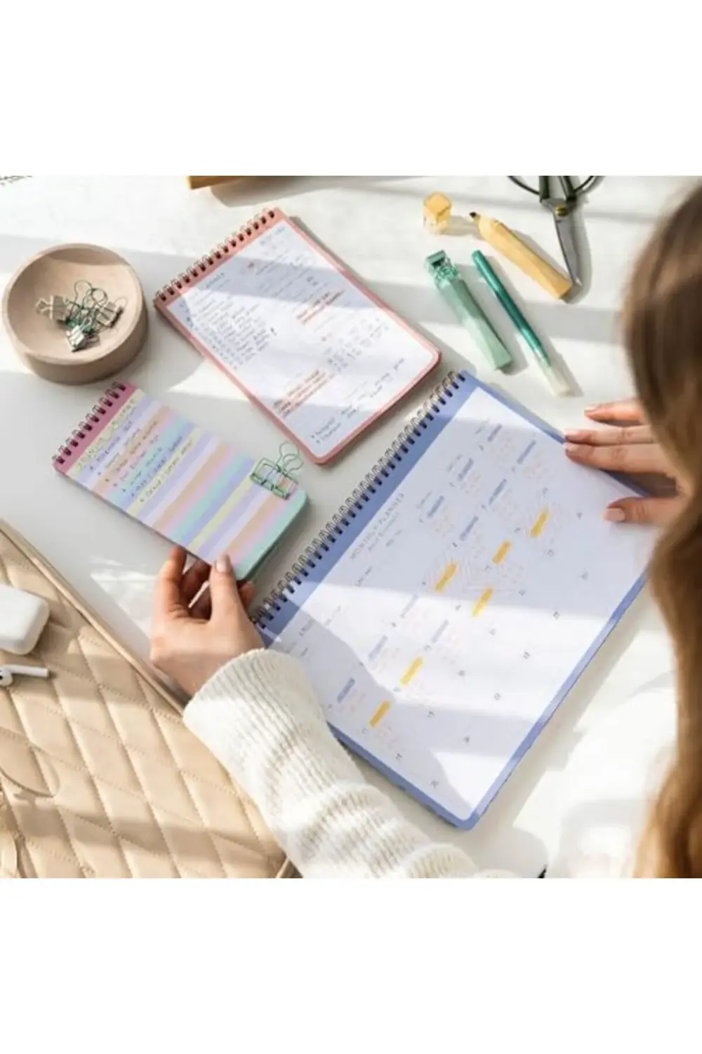 modashine A4 Haftalık Ve Günlük 3’lü Masaüstü Süresiz Planlayıcı