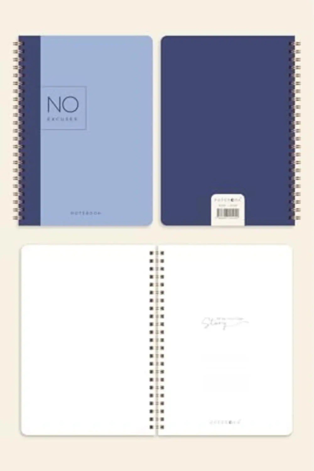 modashine A5 Spiralli Karton Kapak Kareli Okul Defteri 80 yaprak