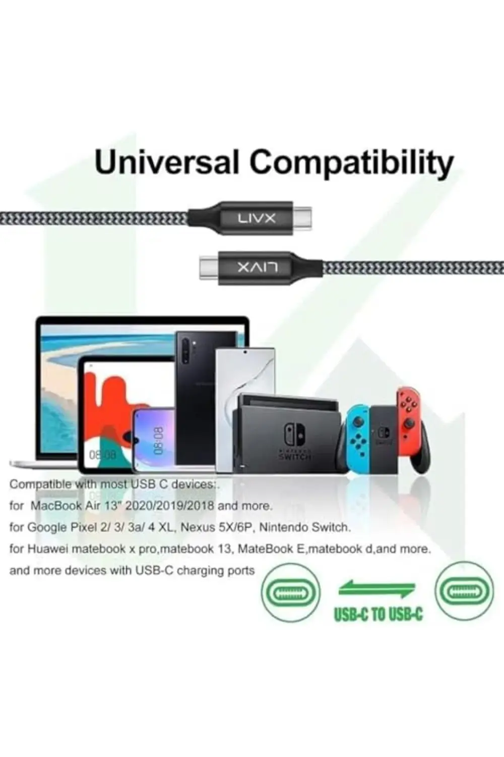 modashine Action Thunderbolt 4 Type C Kablo 100 W PD Şarj 1.8 Met