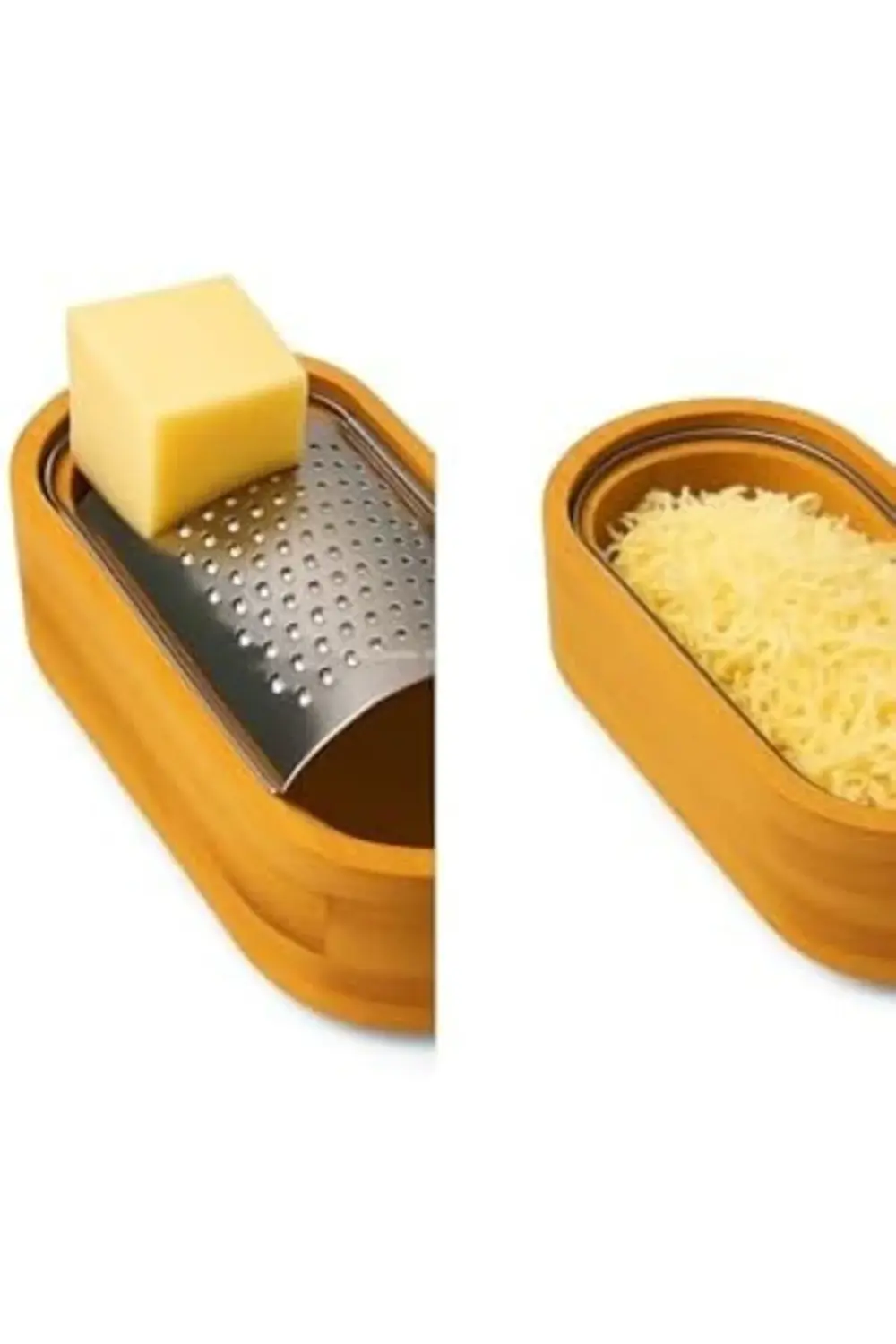 modashine Ahşap Bambu Hazneli, Yatay Oval Metal Bombeli, Çok Amaç