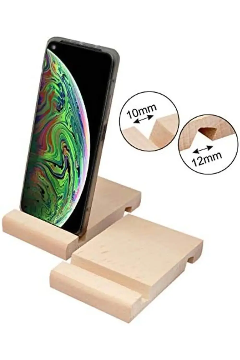 modashine Ahşap Tablet Ve Telefon Tutucu 2'li Set Kanal Aralığı 1