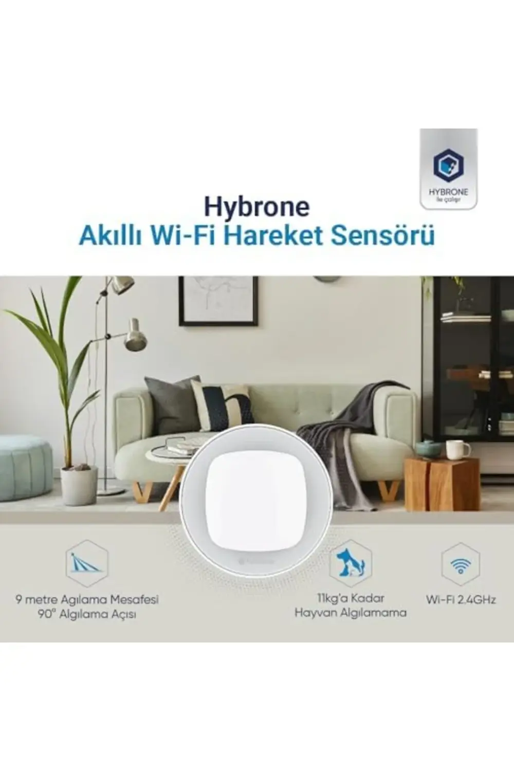 modashine Akıllı Wi-Fi Hareket Sensörü, Uzaktan Kontrol, 9 Metre