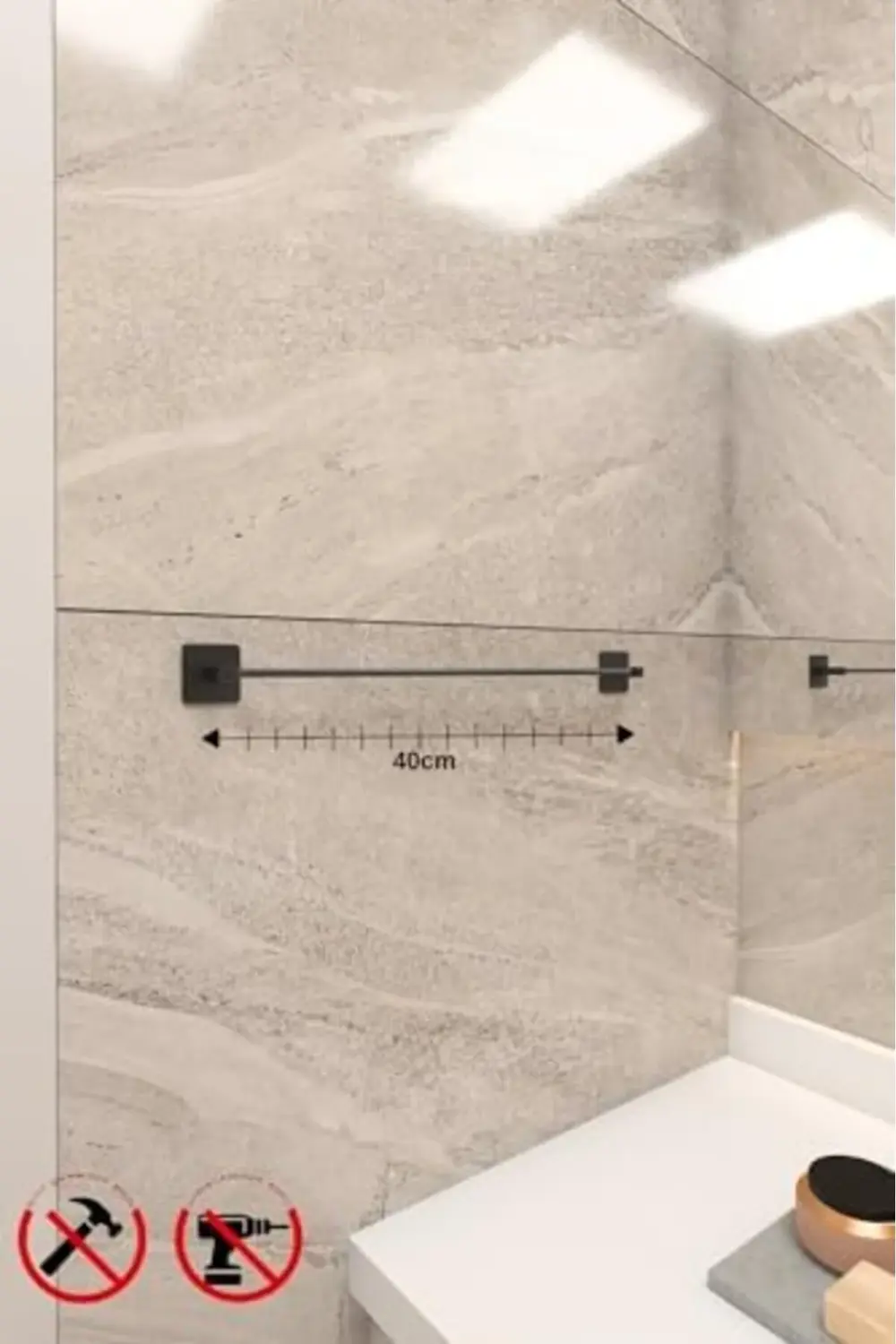 modashine Banyo Yapışkanlı Aksesuar Seti Havluluk T.Kağıtlık ve P