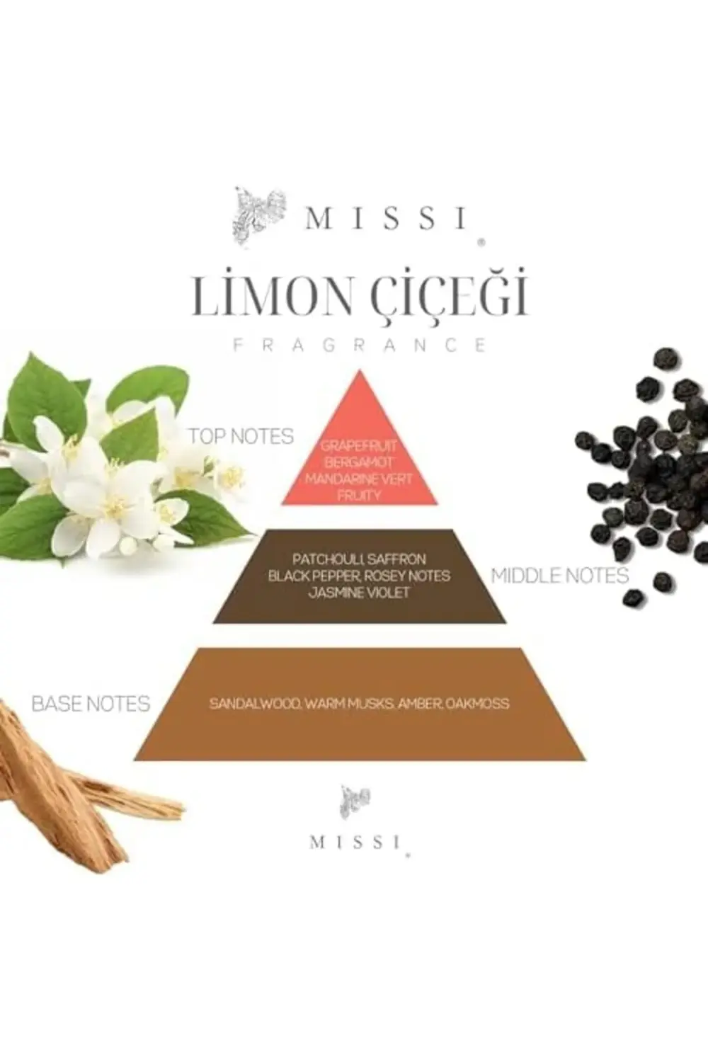 modashine Büyük Üfleme Cam Ahşap Fitilli Limon Çiçeği Vegan Mum (