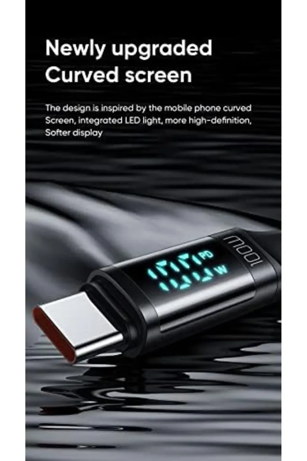 modashine CA-1100 100W Type-C To Type-C Dijital Ekran Sarj Kablos