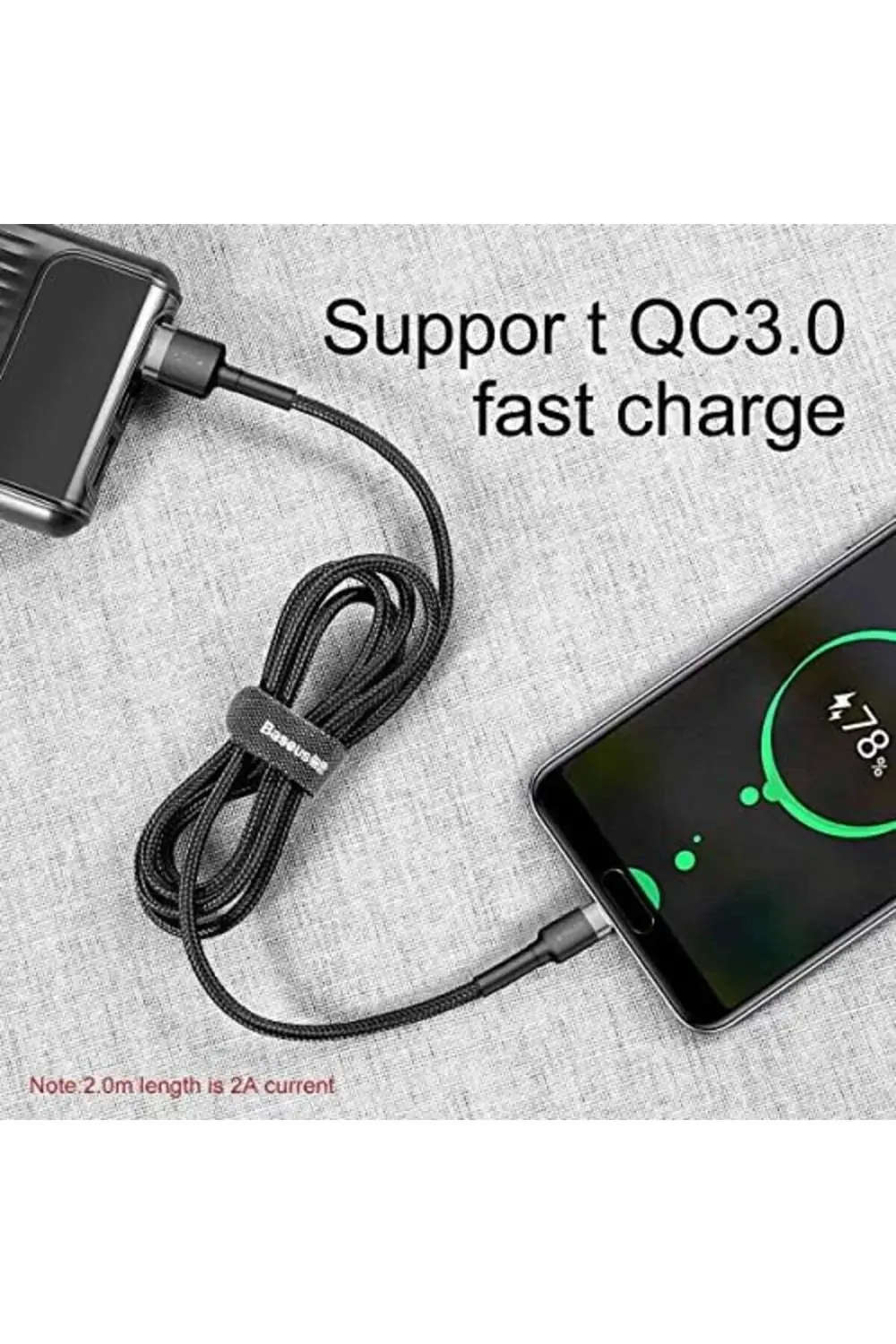 modashine Cafule USB A to C Kbl 2A 3m-Gri+S polymix 1171935