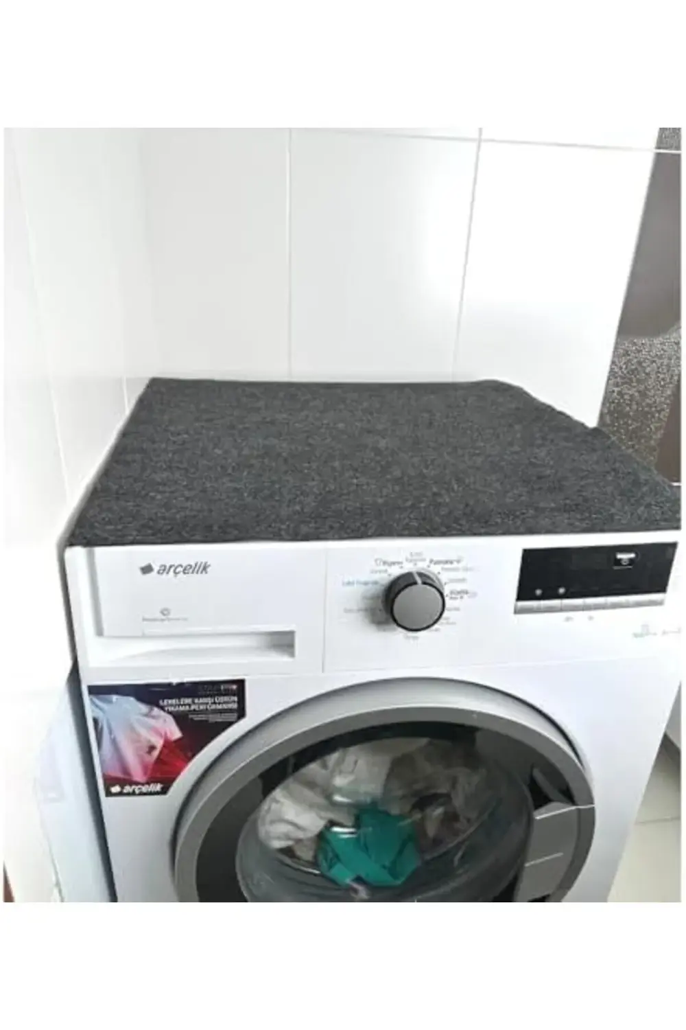 modashine Çamaşır Makinası Örtüsü Koruma Matı Kaymaz Taban Sıvı G