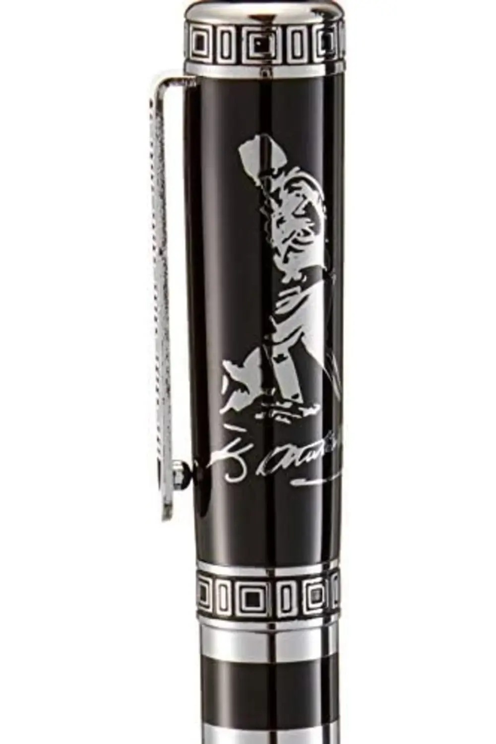 modashine Clkpen ZPÖ03 Atatürk Silüetli Roller Kalem Gümüş polymi