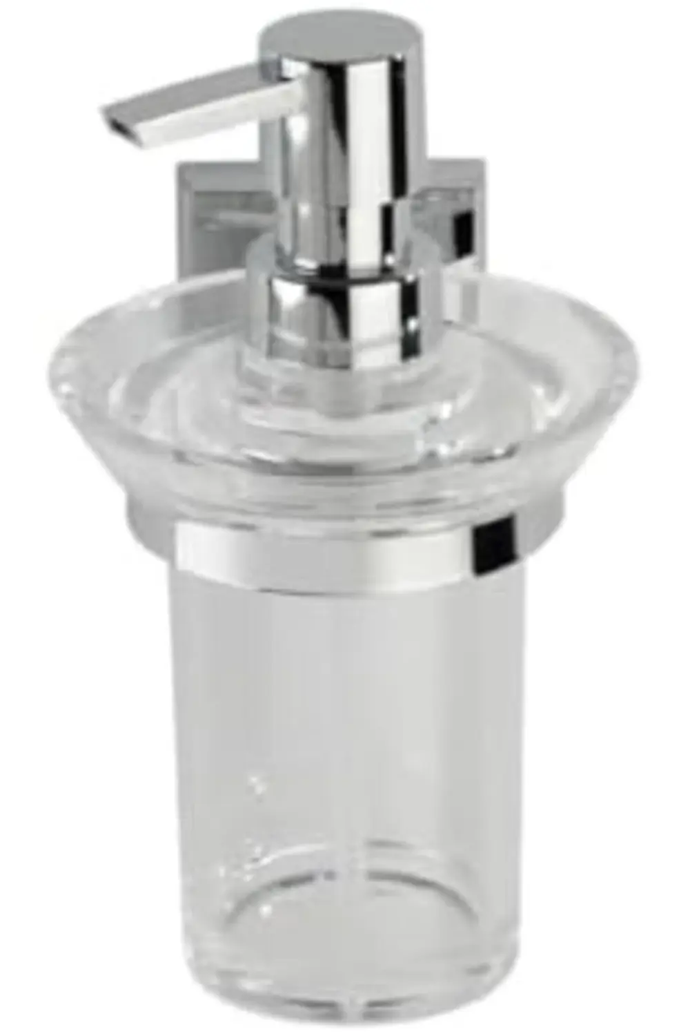 modashine Duvara Monte Sıvı Sabunluk – Krom Kaplama | Şeffaf poly