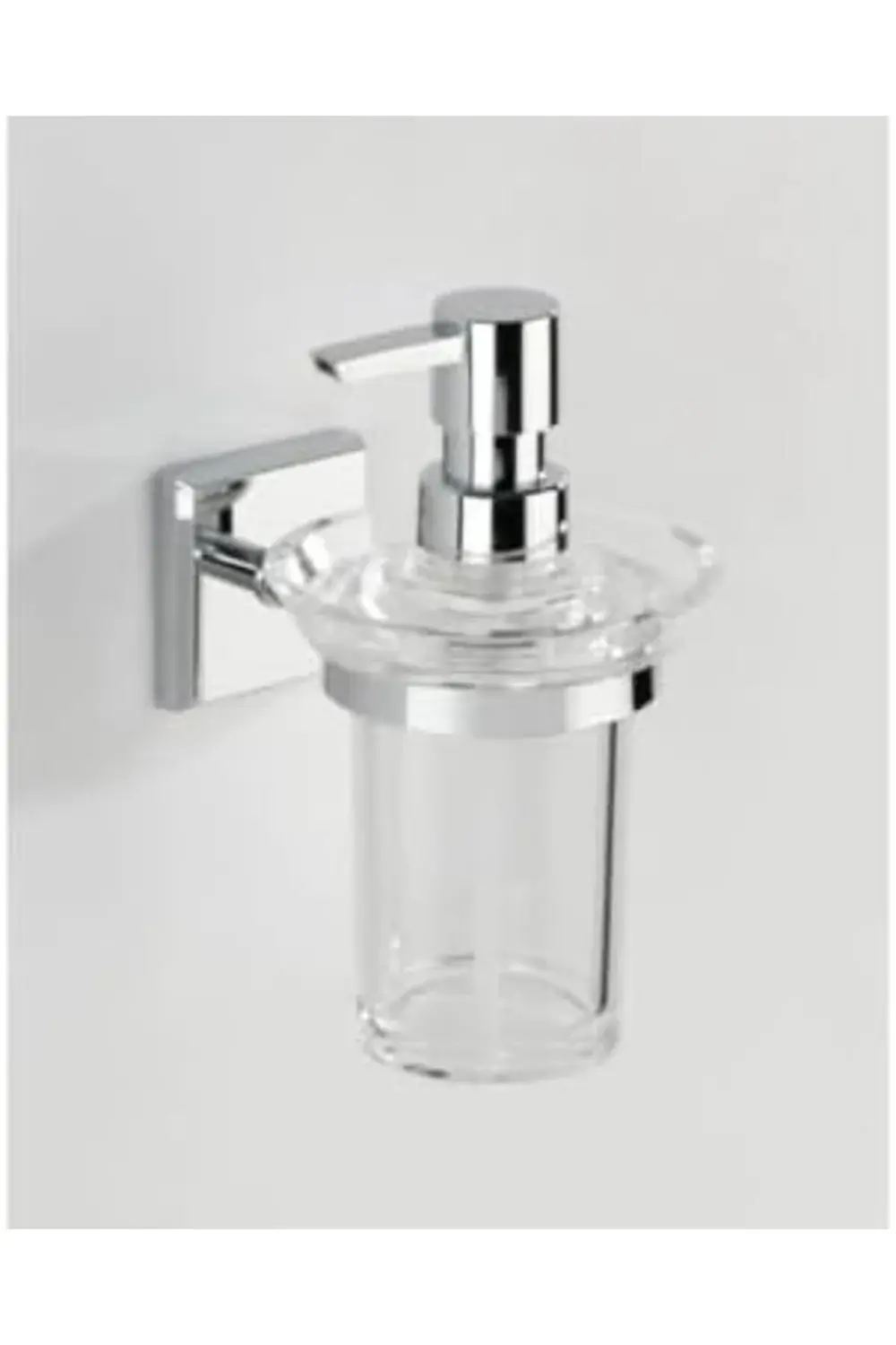 modashine Duvara Monte Sıvı Sabunluk – Krom Kaplama | Şeffaf poly
