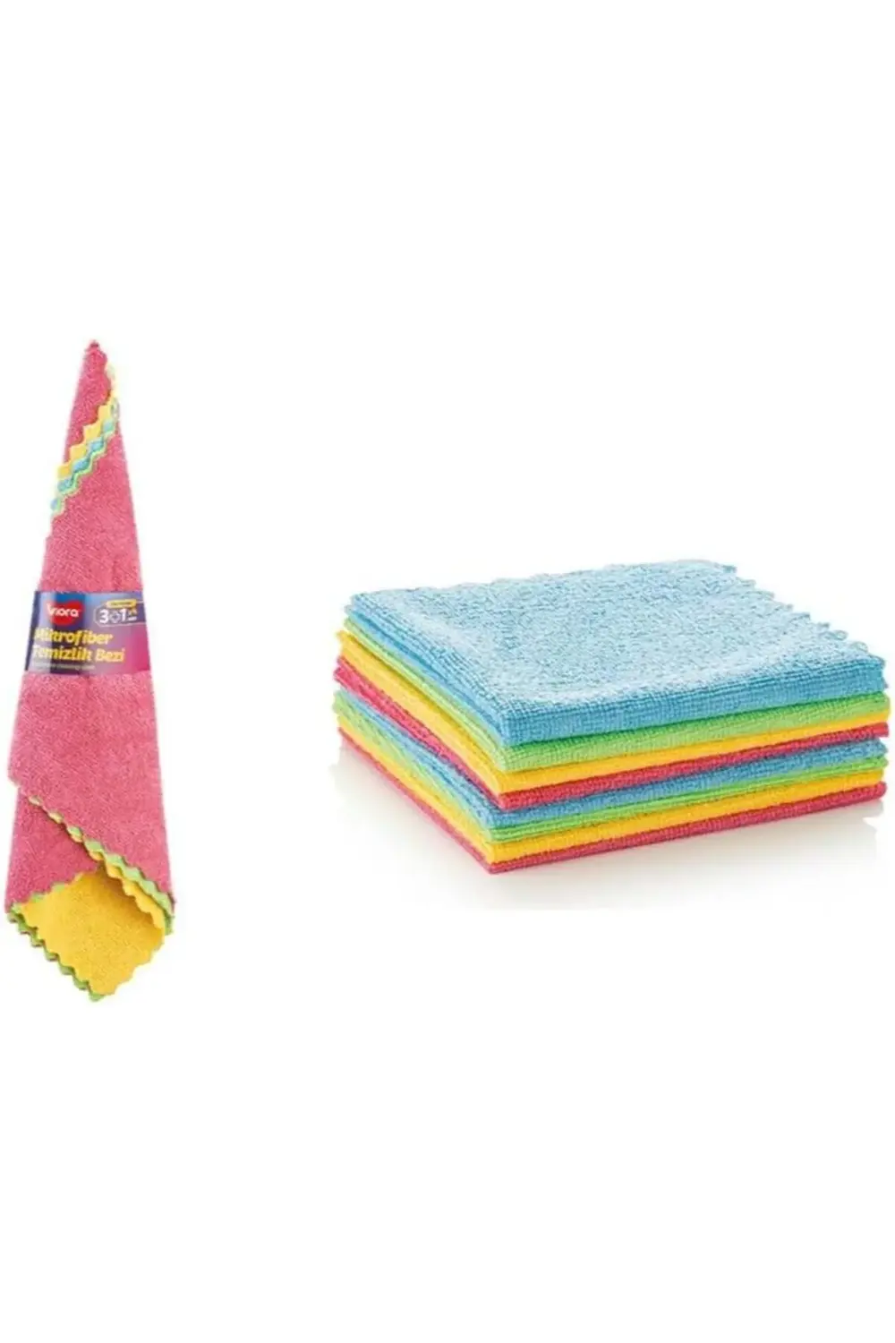 modashine Eco Clean Mikrofiber Temizlik Bezi 4'lü Set | 33x33cm Ç