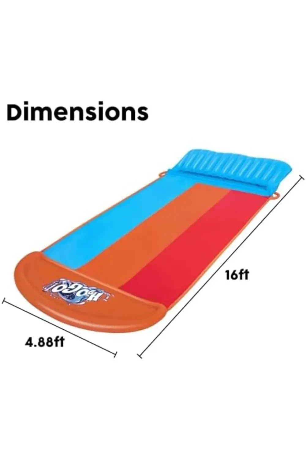 modashine H2OGO! Tsunami Splash Ramp üçlü kaydırak 488 cm polymix