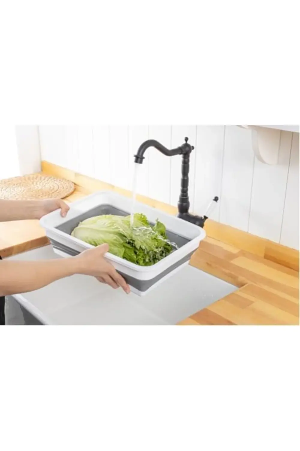 modashine Katlanabilir Dikdörtgen Bulaşık Sepeti, 4 Litre Çok Ama