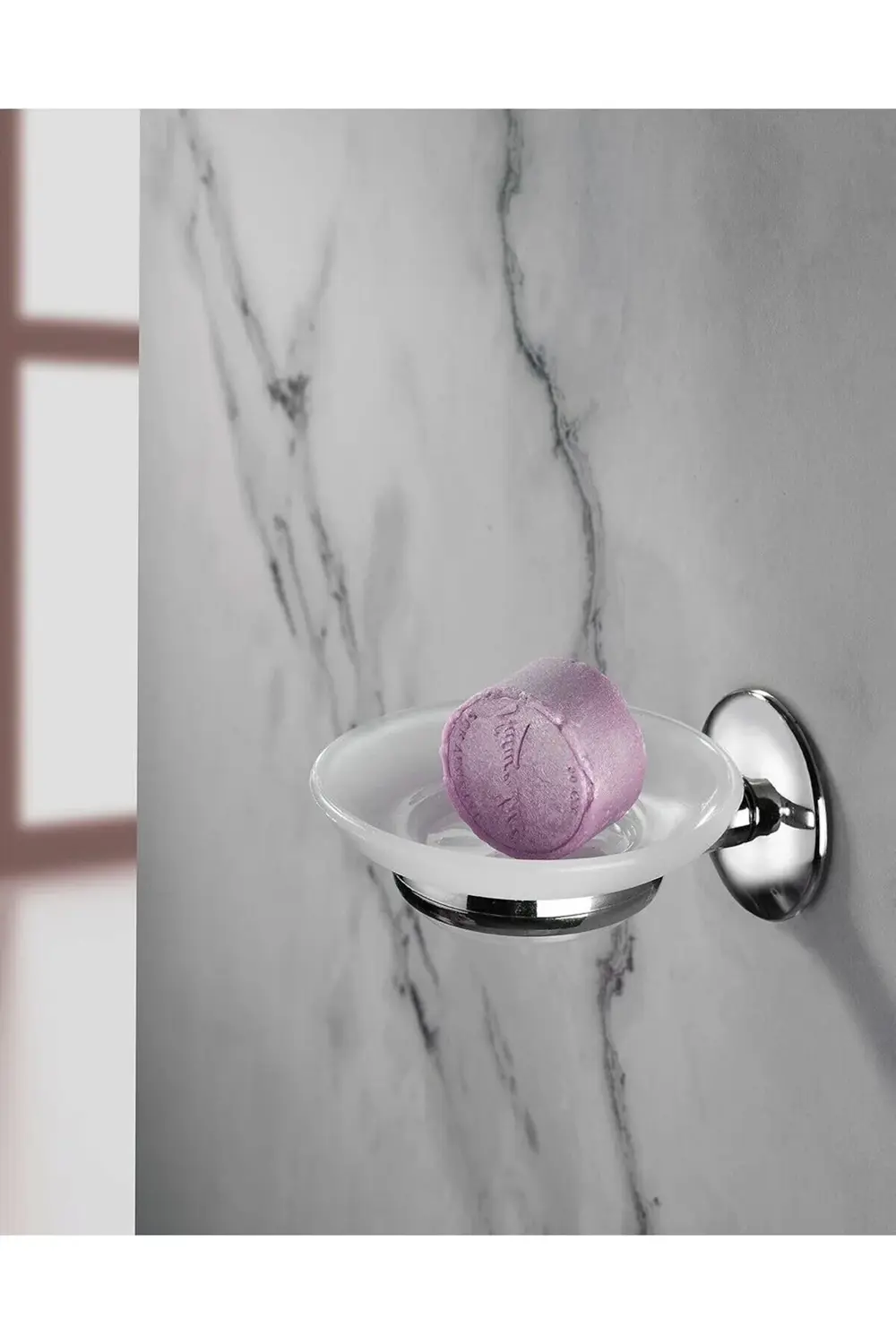 modashine Krom Kaplama Mat Plastik Hazneli Katı Sabunluk S-105 po