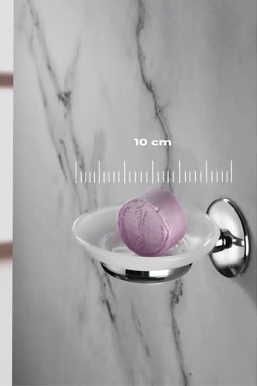 modashine Krom Kaplama Mat Plastik Hazneli Katı Sabunluk S-105 po