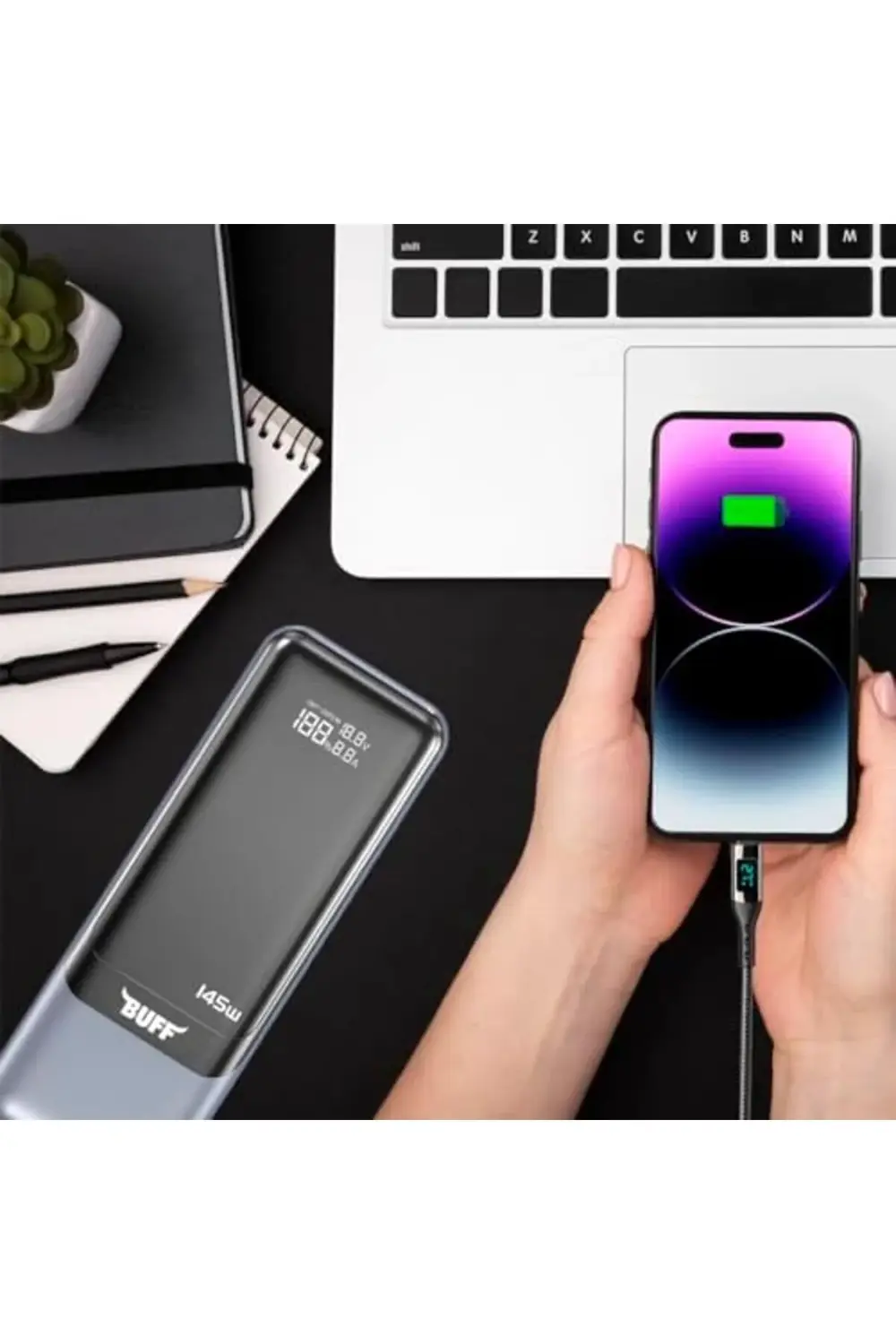 modashine LABS BP16 145W Dijital Ekranlı 27000 mAh Powerbank, Lap