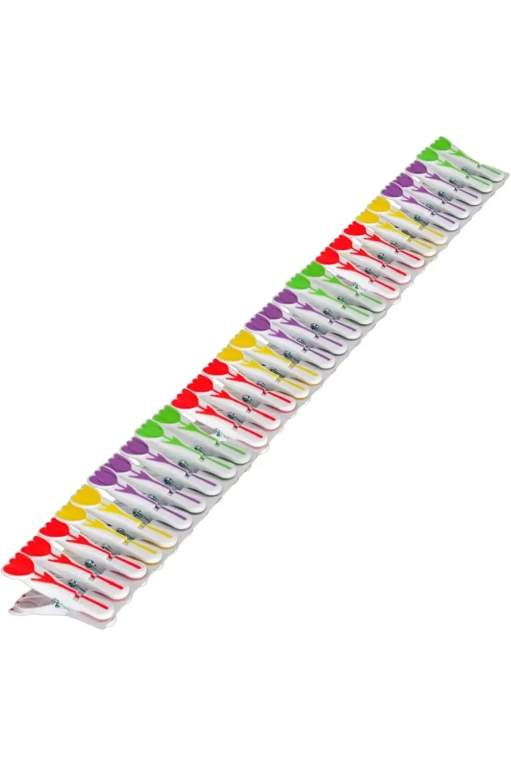 modashine Lale Desenli Silikon Mandal, Beyaz, 30 Adet polymix 117