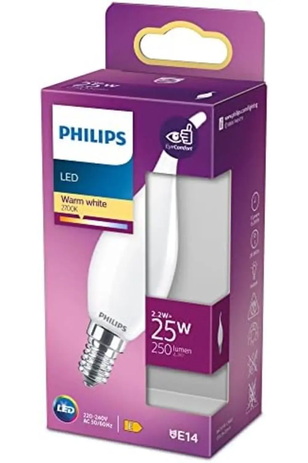 modashine LED 25W BA35 E14 Mum Tipi WW Dim Edilmez Ampul polymix
