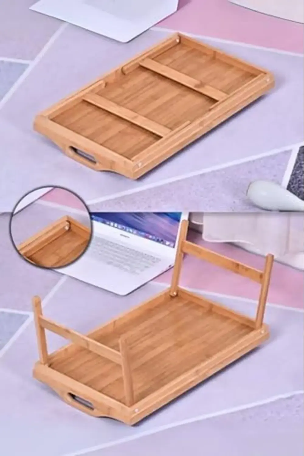 modashine Life Katlanır Ayaklı Portatif Bambu Yatak Koltuk Piknik