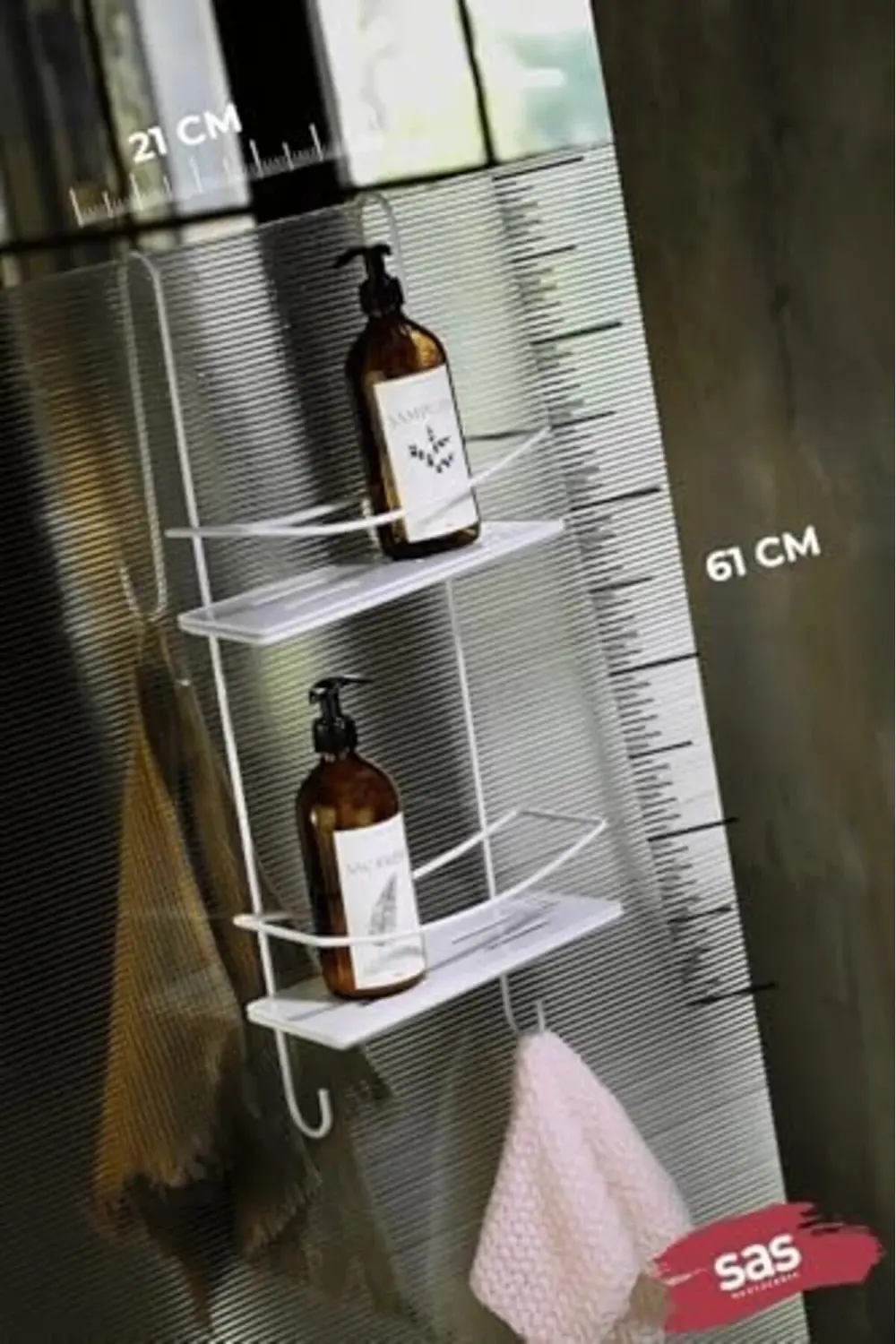 modashine Ömür Boyu Paslanmaz Kristal Raf Banyo Düzenleyici Şampu