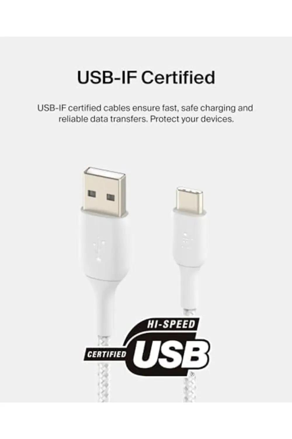 modashine Örgülü USB-C Kablosu (Boost Charge USB- C-USB Kablosu,